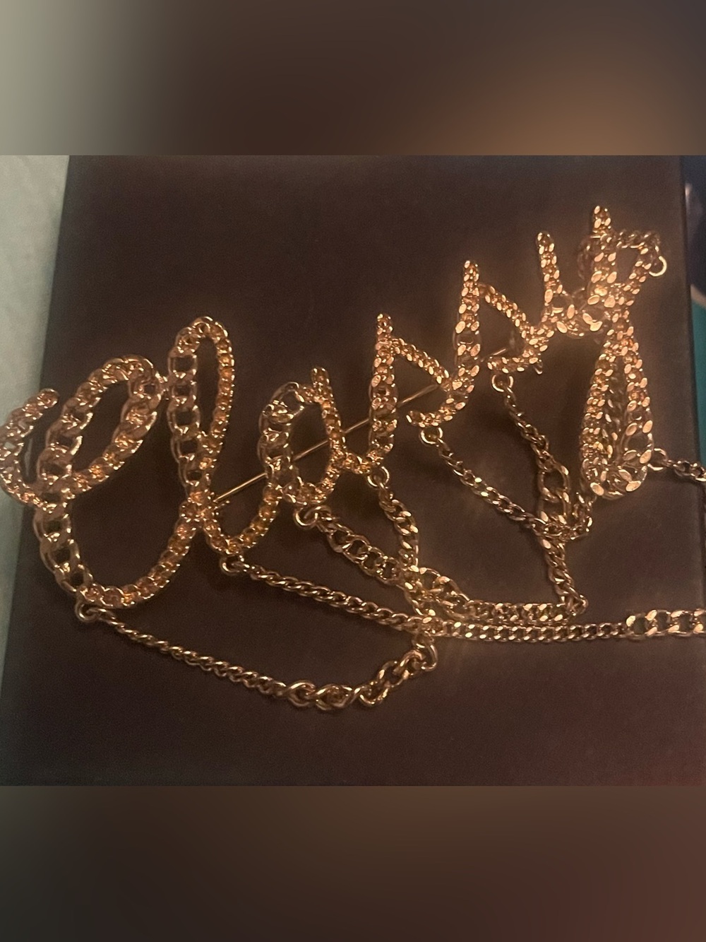 Gold Script “Classy” Nameplate pin - Women Jewelry